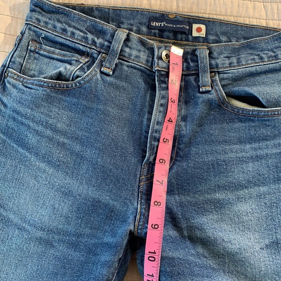 Leviβs 512 slim taper made and crafted med wash high rise unisex jeans 28/32 - Picture 13 of 16